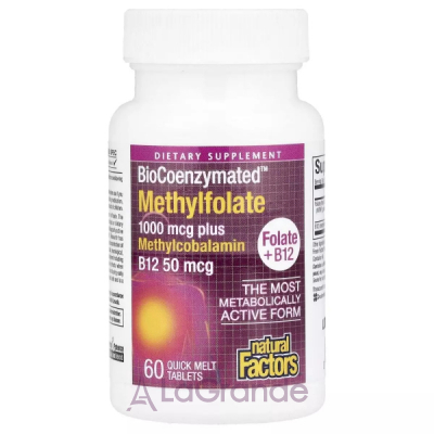 Natural Factors BioCoenzymated Methylfolate 1000 mcg   