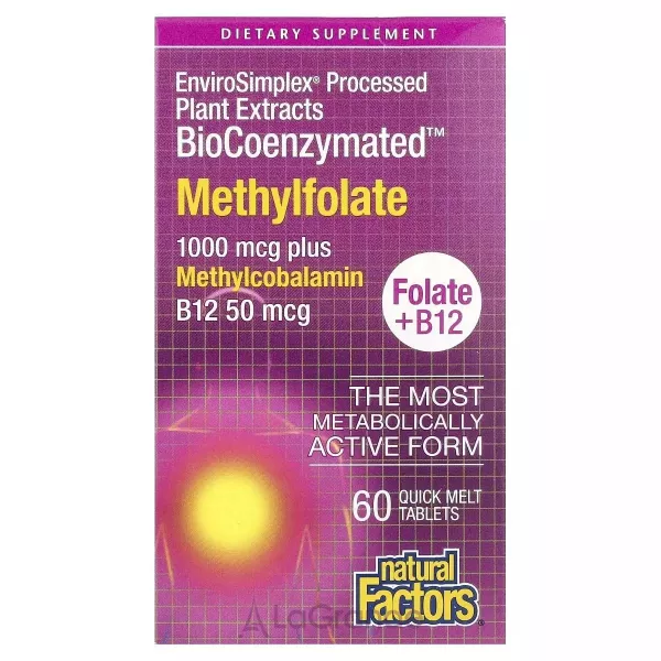 Natural Factors BioCoenzymated Methylfolate 1000 mcg ĳ������ ������� 