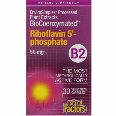 Natural Factors BioCoenzymated Riboflavin 5'-Phosphate 50 mg   