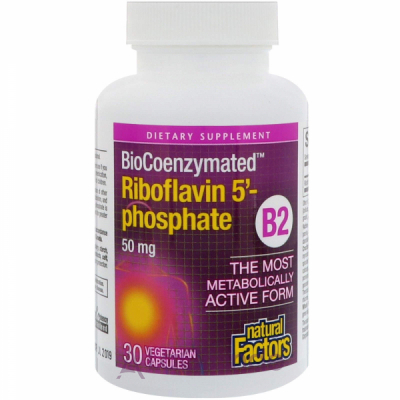 Natural Factors BioCoenzymated Riboflavin 5'-Phosphate 50 mg   