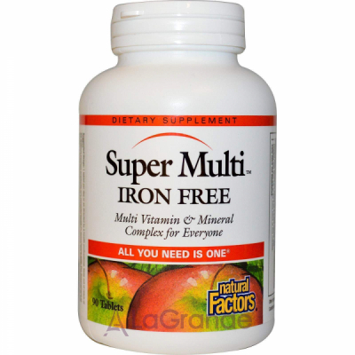 Natural Factors Super Multi Iron Free   