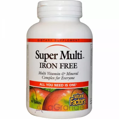 Natural Factors Super Multi Iron Free   