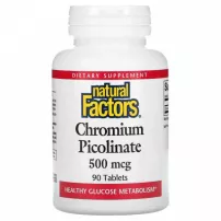 Natural Factors Chromium Picolinate 500 m�g ĳ������ ������� "���� ϳ������", 500 ���