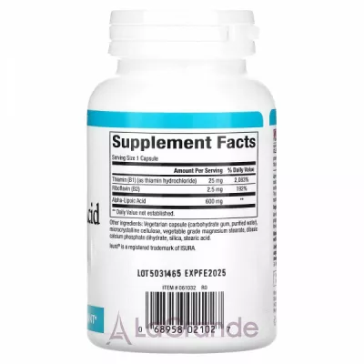Natural Factors Alpha-Lipoic Acid with B1 & B2 ĳ  