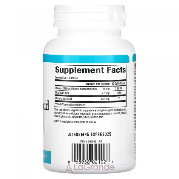 Natural Factors Alpha-Lipoic Acid with B1 & B2 ĳ������ ������� 