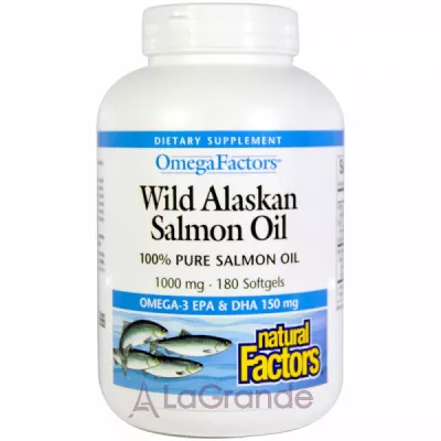 Natural Factors Wild Alaskan Salmon Oil 1000 mg   