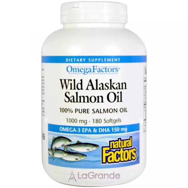 Natural Factors Wild Alaskan Salmon Oil 1000 mg ĳ������ ������� 