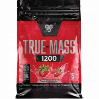 BSN True - Mass 1200 Strawberry Milkshake  