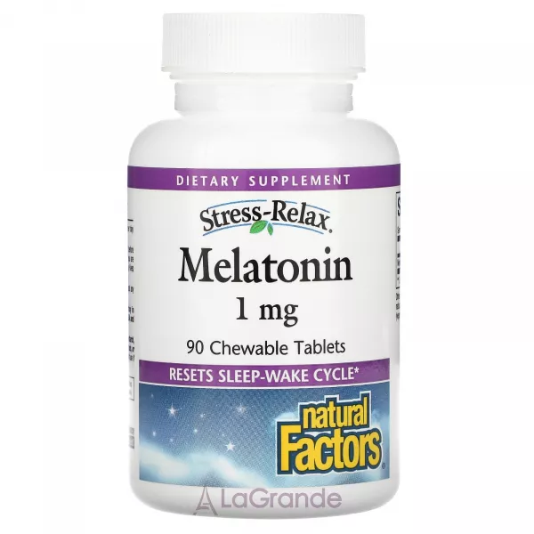 Natural Factors Stress Relax Melatonin 1 mg ĳ������ ������� 
