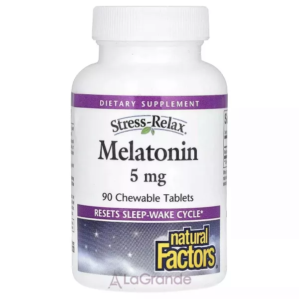 Natural Factors Stress Relax Melatonin 5 mg ĳ������ ������� 