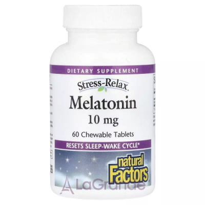 Natural Factors Stress Relax Melatonin 10 mg ĳ  