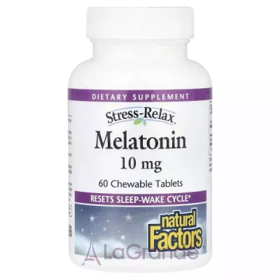 Natural Factors Stress Relax Melatonin 10 mg ĳ  