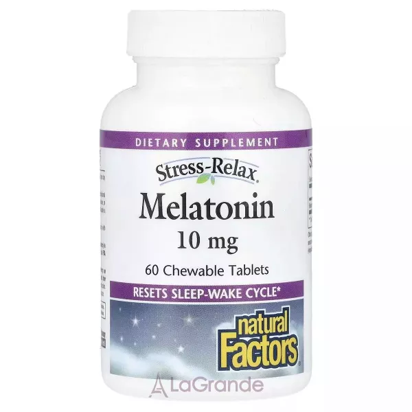 Natural Factors Stress Relax Melatonin 10 mg ĳ������ ������� 