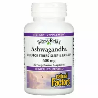Natural Factors Stress-Relax Ashwagandha 600 mg ����������� ������� "���������", 600 ��