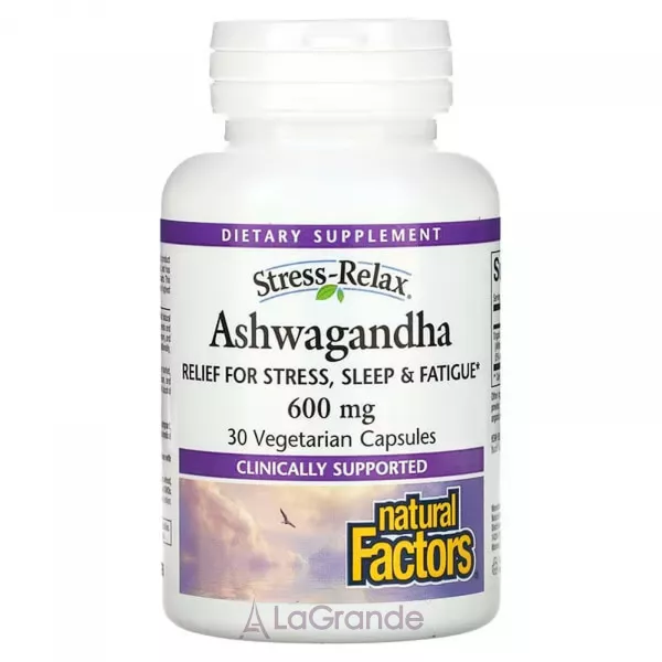 Natural Factors Stress-Relax Ashwagandha 600 mg ĳ������ ������� 