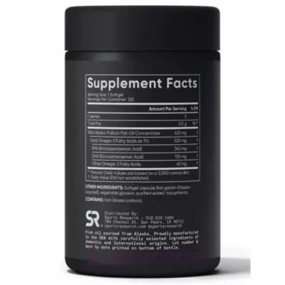 Sports Research Omega-3 Fish Oil Alaska 625 mg ĳ  