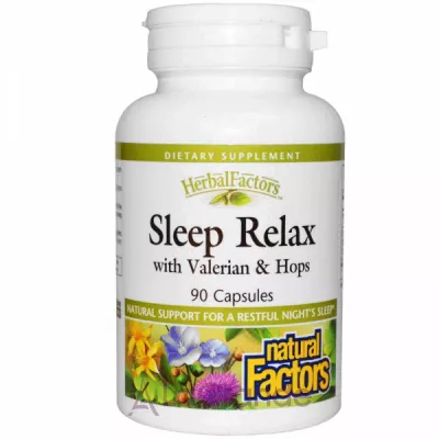 Natural Factors Sleep Relax with Valerian & Hops       