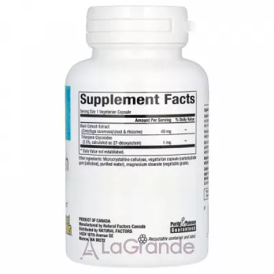 Natural Factors WomenSense Black Cohosh Extract Menopause Relief      