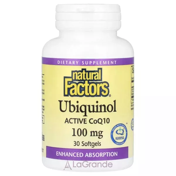 Natural Factors Ubiquinol Active CoQ10 100 mg ĳ������ ������� 
