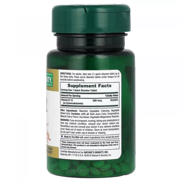 Nature's Bounty Vitamin B-12 500 mcg ����������� ������� 