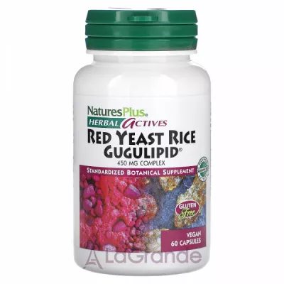 NaturesPlus Herbal Actives Red Yeast Rice Gugulipid 450 mg ĳ  