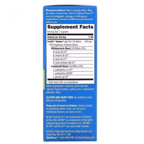 Nature's Way Fortify Optima Probiotic Age 50+ ��������� ��� �������� 50+, 50 ���� ���