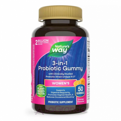 Nature's Way 3-in-1 Women's Probiotic Gummy   ,   