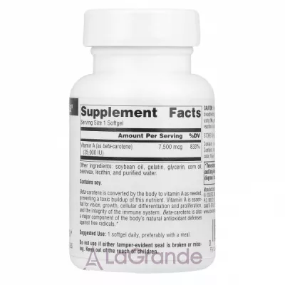 Source Naturals Beta Carotene 7500 mcg (25000 IU) ĳ  
