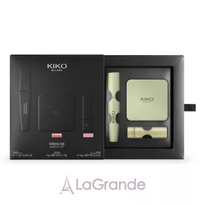 Kiko Milano Green Me Make Up Set  (mascara/11ml + palette/9g + lipstick/4)