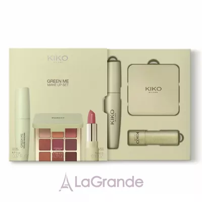 Kiko Milano Green Me Make Up Set  (mascara/11ml + palette/9g + lipstick/4)