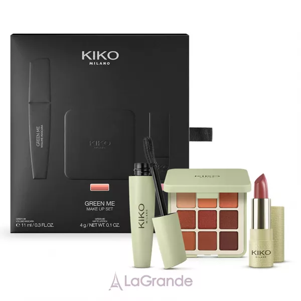 Kiko Milano Green Me Make Up Set ����� (mascara/11ml + palette/9g + lipstick/4)