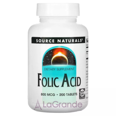 Source Naturals Folic Acid 800 mcg   