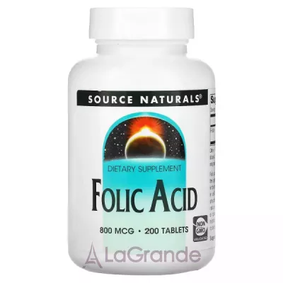Source Naturals Folic Acid 800 mcg   