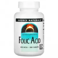 Source Naturals Folic Acid 800 mcg ĳ������ ������� "��볺�� �������", 800 ���
