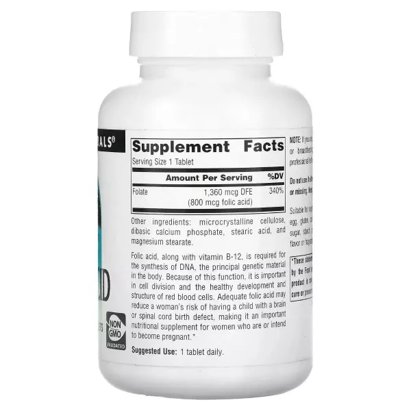 Source Naturals Folic Acid 800 mcg ����������� ������� 