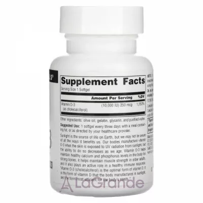 Source Naturals Vitamin D-3 10000 IU   