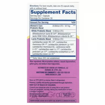 Renew Life Women's Care Probiotic   , 25  