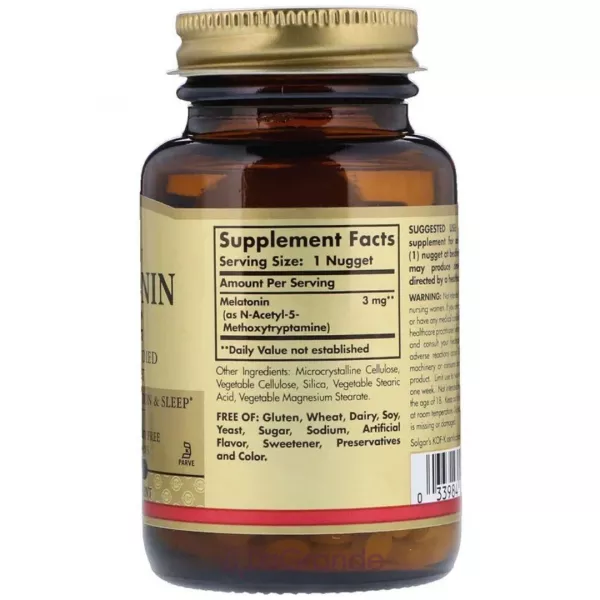 Solgar Melatonin 3 mg ĳ������ ������� ��� ��������� ��� 