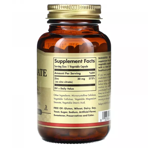 Solgar Zinc Citrate 30 mg ĳ������ ������� 