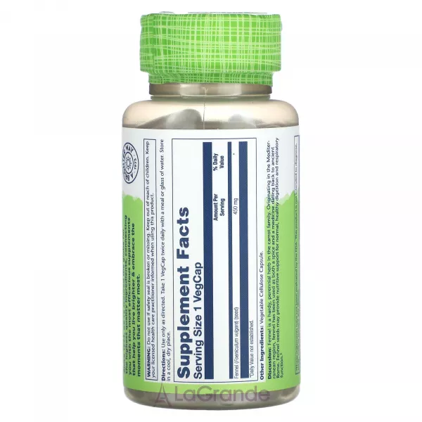 Solaray Fennel 450 mg ����������� ������� 