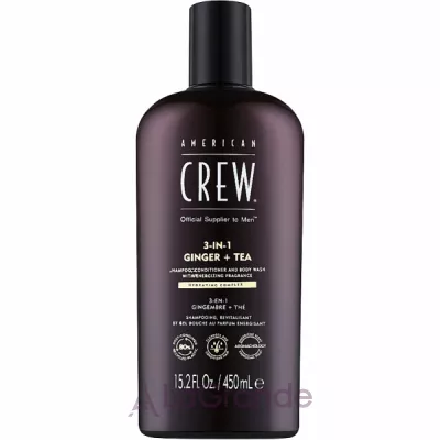 American Crew 3-In-1 Ginger + Tea Shampoo Conditioner And Body Wash  3  1       