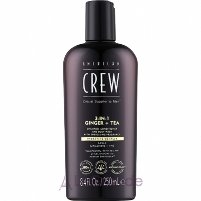 American Crew 3-In-1 Ginger + Tea Shampoo Conditioner And Body Wash  3  1       