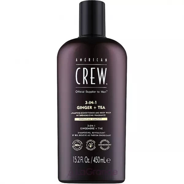 American Crew 3-In-1 Ginger + Tea Shampoo Conditioner And Body Wash ���� 3 � 1 ��� ������� �� �������� � ���� 