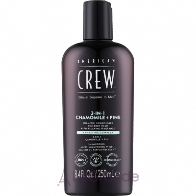 American Crew 3-In-1 Chamomile + Pine Shampoo Conditioner And Body Wash  3  1       