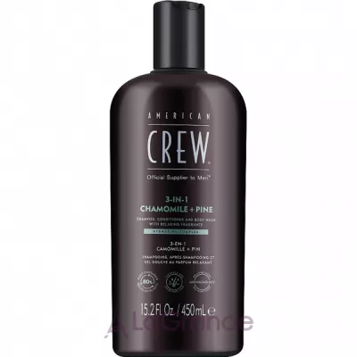 American Crew 3-In-1 Chamomile + Pine Shampoo Conditioner And Body Wash  3  1       