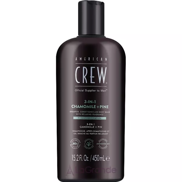 American Crew 3-In-1 Chamomile + Pine Shampoo Conditioner And Body Wash ���� 3 � 1 �� ������� �� �������� �� ���� 