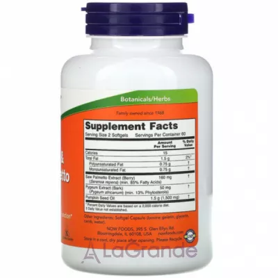 Now Foods Pygeum & Saw Palmetto   