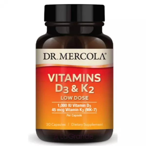 Dr. Mercola Vitamins D3 & K2 1000 IU / 45 mcg ³���� �3 �� �2 1000 ��/45 ���