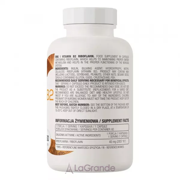 OstroVit Vitamin B2 Riboflavin 40 mg ����������� ������� 