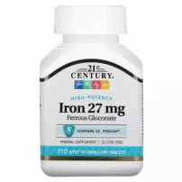 21st Century High-Potency Iron 27 mg ����������� ������� "������ �����������������", 27 ��